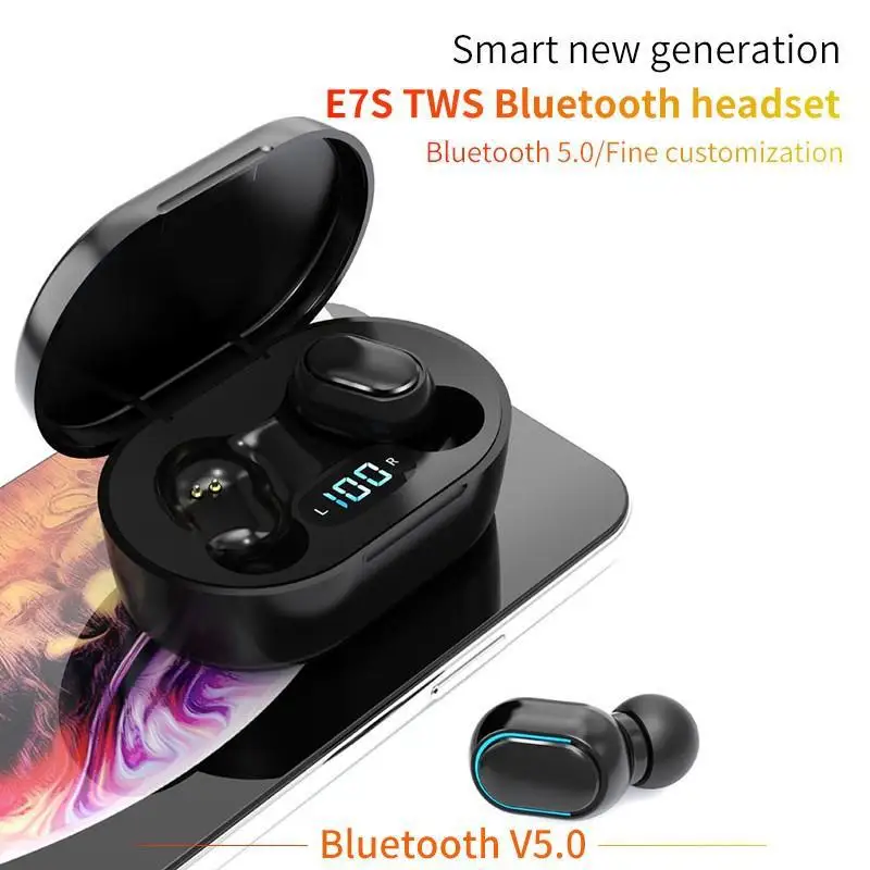 TWS 5 0 Bluetooth Earphone E7S Wireless BT Earbud Macaron Matte Waterproof Noise Cancelling Headset Stereo Gaming Headphone