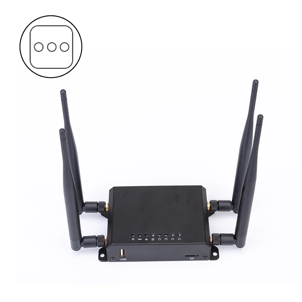 4G беспроводной маршрутизатор три сети полный Netcom wifi для проводной карты SIM маршрутизатор промышленного класса маршрутизатор - Цвет: Белый