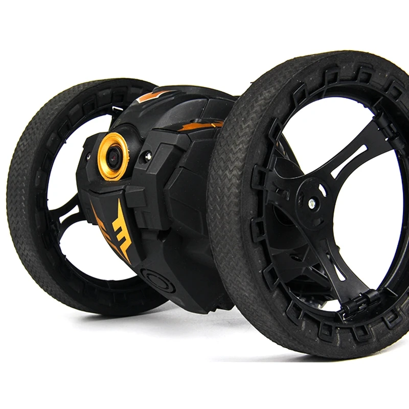 Smart RC прыжки отказов автомобиля 2,4G прыжки тележка на колесах гибкий колесами вращение светодиодный ночной Светильник RC автомобиль игрушечный робот игрушка для детей