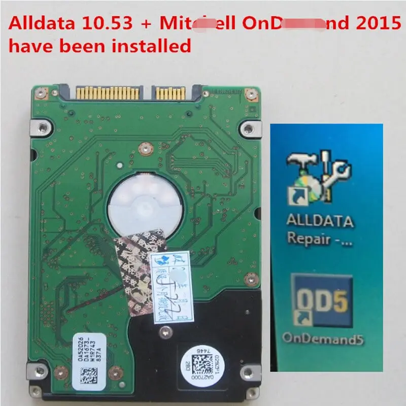 DHL новейшее программное обеспечение для ремонта автомобиля Alldata V10.53+ Mitchell ondemand 5 2 в 750G hdd Alldata 640G HDD 4 цвета