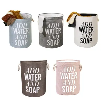 

Double Fabric EVA Laundry Basket Foldable Dirty Clothes Hamper With Handles Waterproof Toys Collapsible Organizer Bucekt Bin 1pc