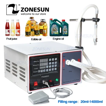 Price ZONESUN GZ-GFK17B Semi Automatic Filling Machine For Hand Sanitizer Laundry Cooking Oil Water Liquid Bottle Filling Machine