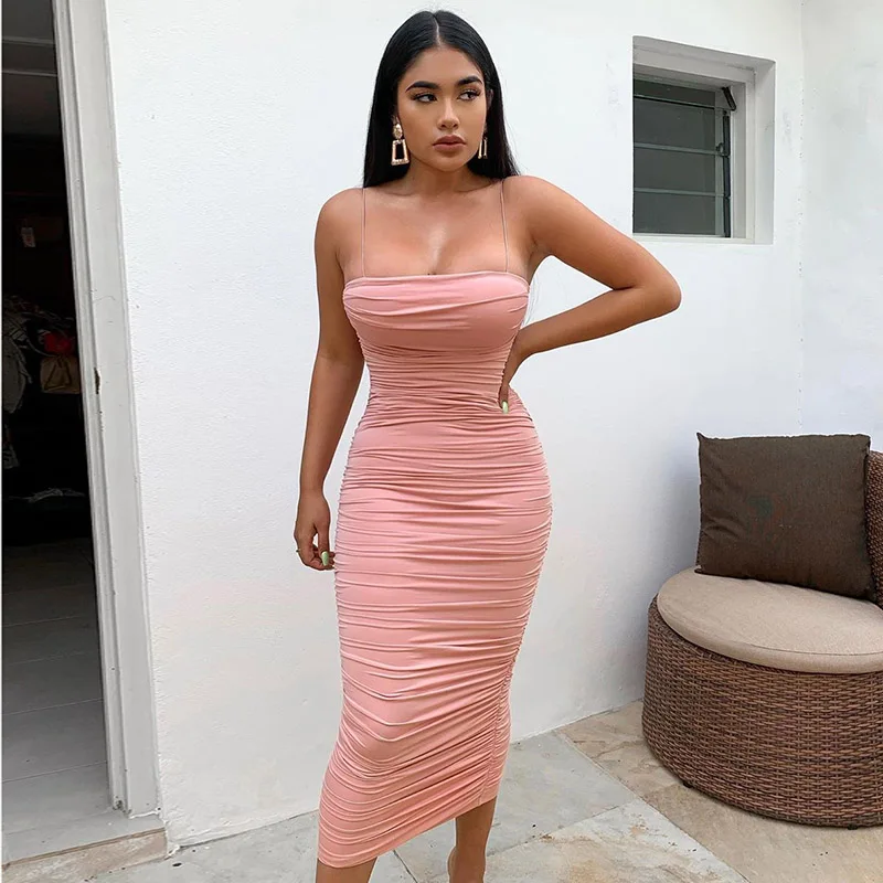 Tight Long Party Bodycon Dress Ruched 
