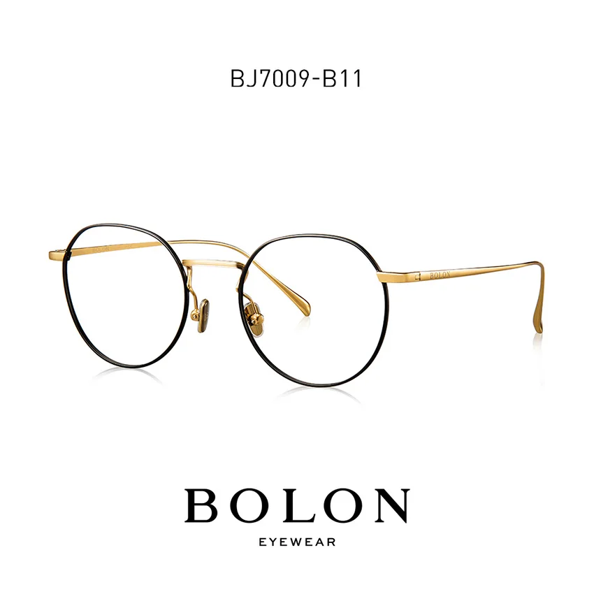 Bolon Eye glass es Frames женские и мужские Оптические роскошные круглые оправы для очков BJ7009 Rx-able - Цвет оправы: B11 Gold
