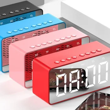 

AEC Multifunctional Portable Bluetooth Alarm Clock Speaker With Bluetooth/ TF Card/ AUX Mode LED Digital Table Clock Home Decor