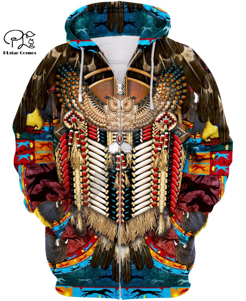 Native Indian 3D толстовки/толстовки тройник для мужчин и женщин Новая мода с капюшоном