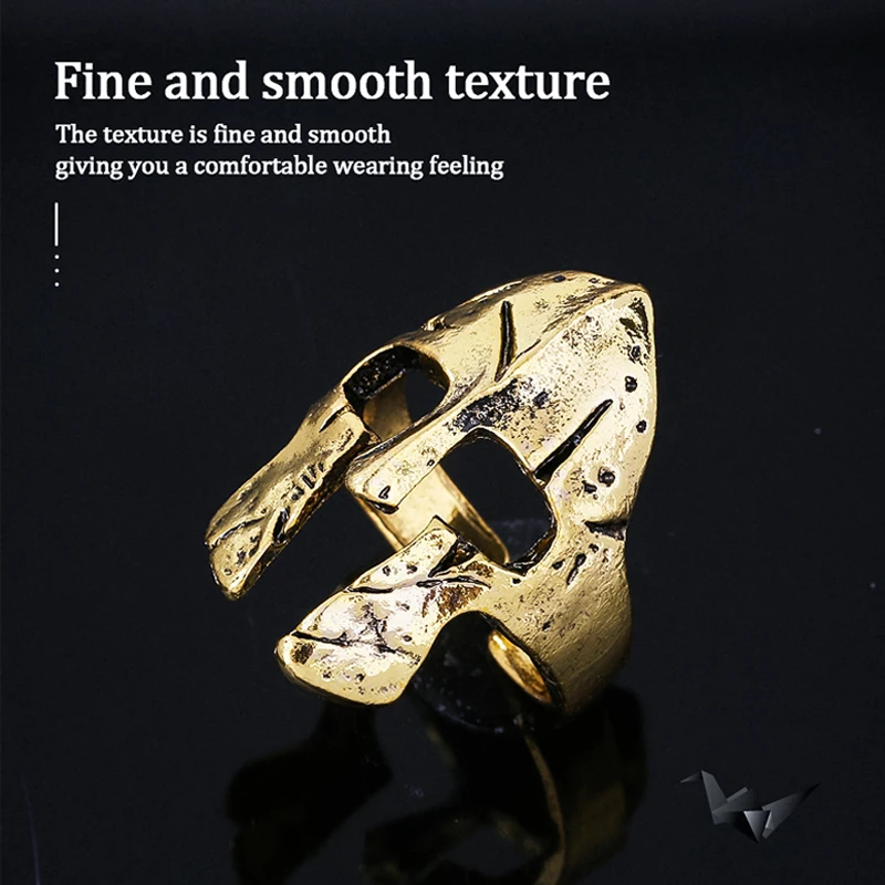 Личности в британском ретро стиле Спартанский шлем героя Маска Кольца для мужчин