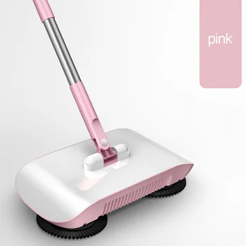 

2 in 1 Automatic Hand Push Sweeper Household Cleaning 360 Degree Hand Push Sweeper Broom Sweeping Machine with Mop Cloth