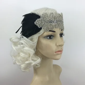 

Shiny Crystal Rhinestone Headband 1920s Ascot Race Hair Jewelry