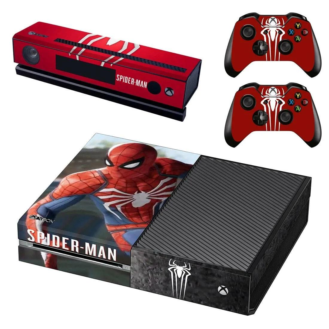 Marvel, Мстители, Человек-паук, наклейка для Xbox One, консоль и Kinect, 2 контроллера для Xbox One, наклейка из винила