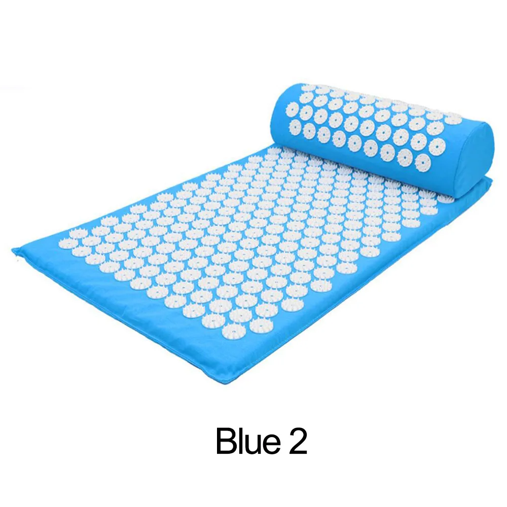 5 цветов Массажер подушка для иглоукалывания наборы для снятия стресса и боли в спине акупрессура коврик/Подушка для массажа ABS шип подушка для занятий йогой - Цвет: blue2