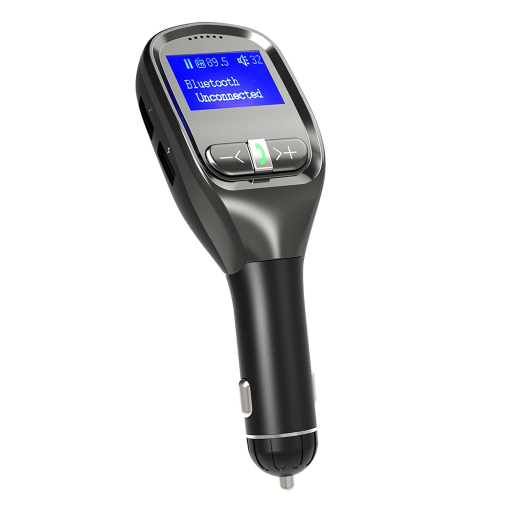 Fm-передатчик беспроводной Hands Free Bluetooth V4.2 FM модулятор Автомобильный MP3-плеер TF музыкальный плейер с интерфейсом USB AUX Выход - Digital Media Format: Mp3