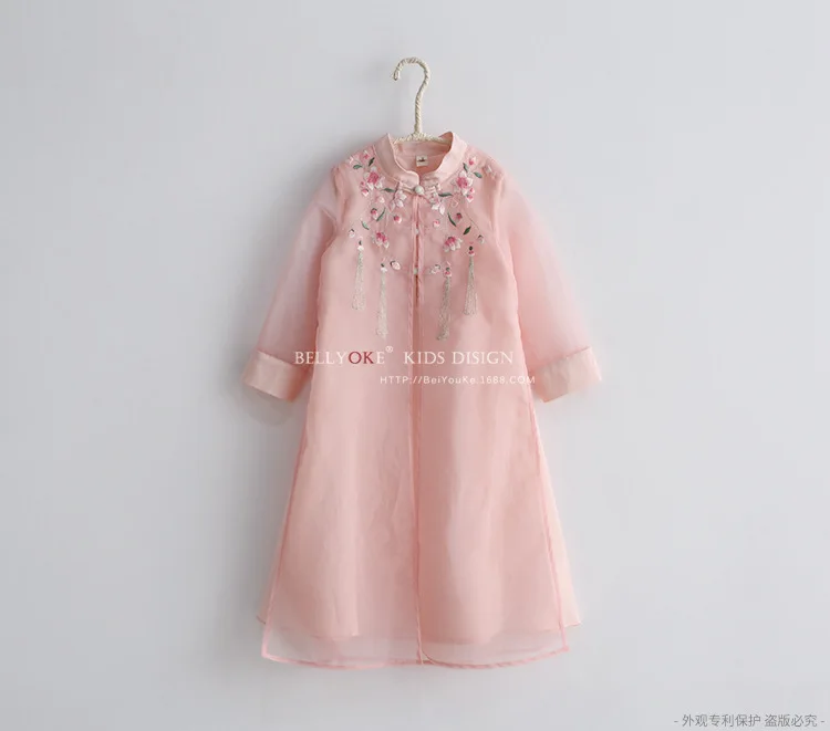 Bei you ke Origional Chinese-style Chinese Clothing Girls' Shirt Spring And Autumn New Products Children Organza Dress 21593