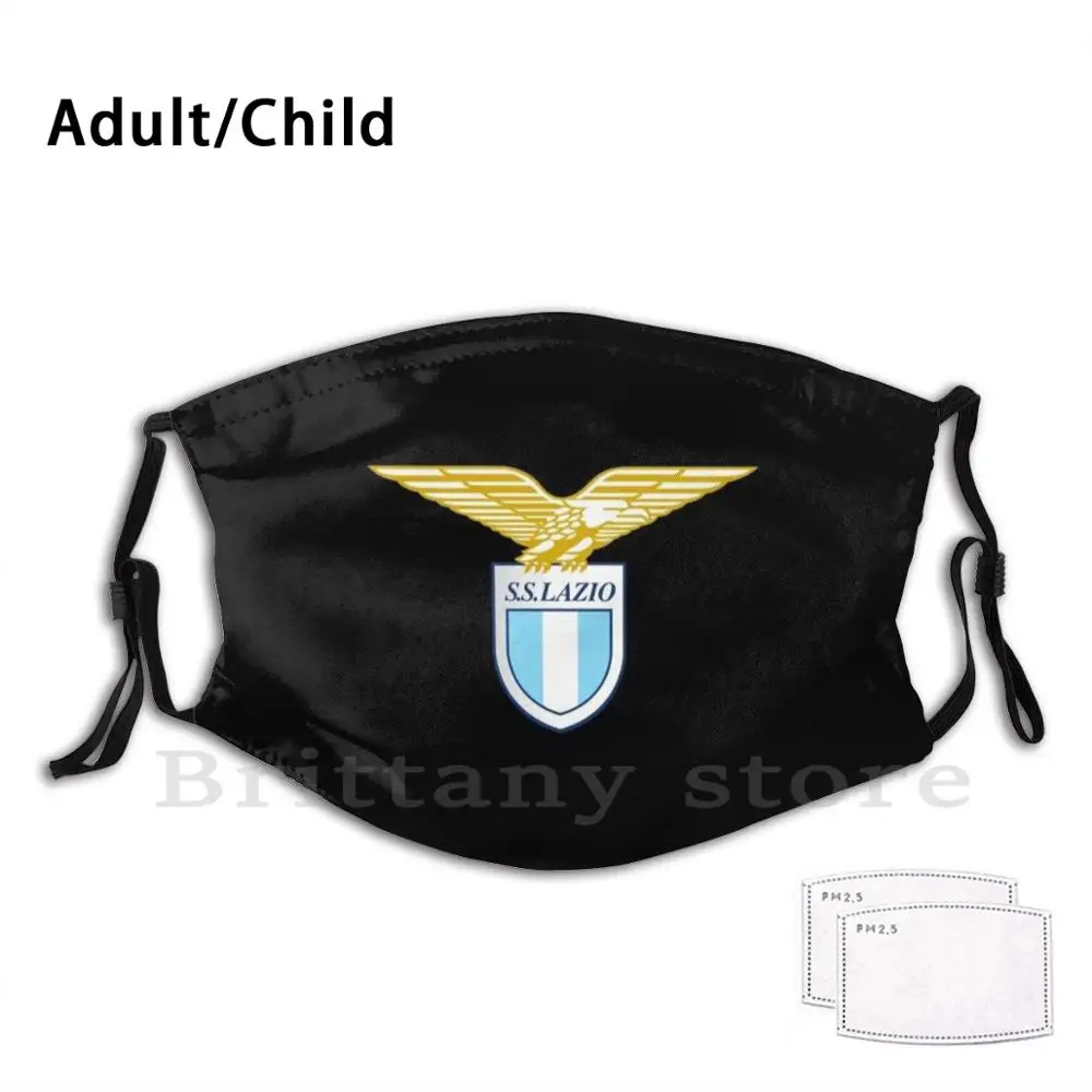 Моющаяся маска с принтом Ss Lazio для Европейской Футбольной лиги логотип