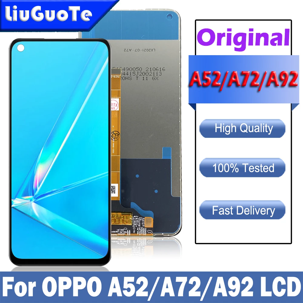 6.5inch Original For Oppo A72 4GA92 A52 CPH2069 CPH2067 LCD Display Touch Screen Digitizer Assembly Replacement for OPPO A72 LCD