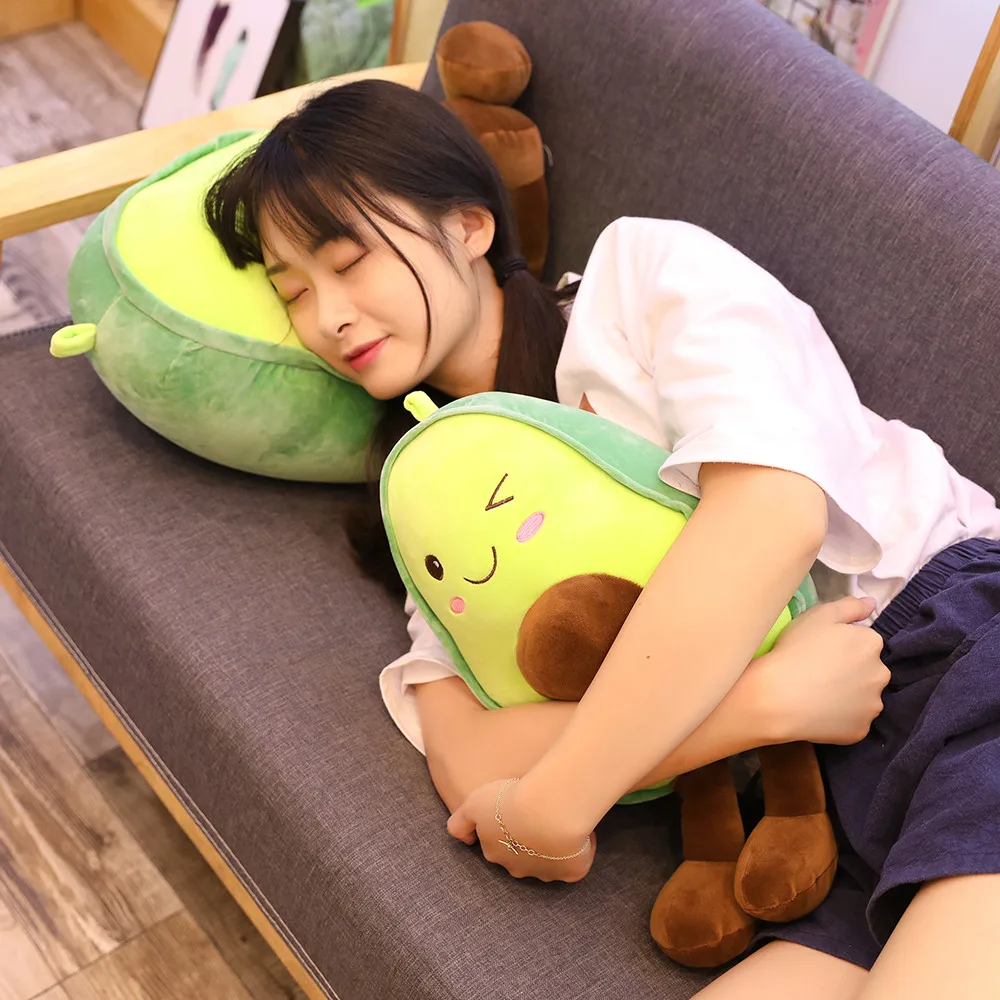 85cm Cute Plush Avocado Toys Stuffed Pilliow Plush Plants Soft Pillow Sofa Cushion Stuffing Doll Avocado Doll for Kids Toys Gift
