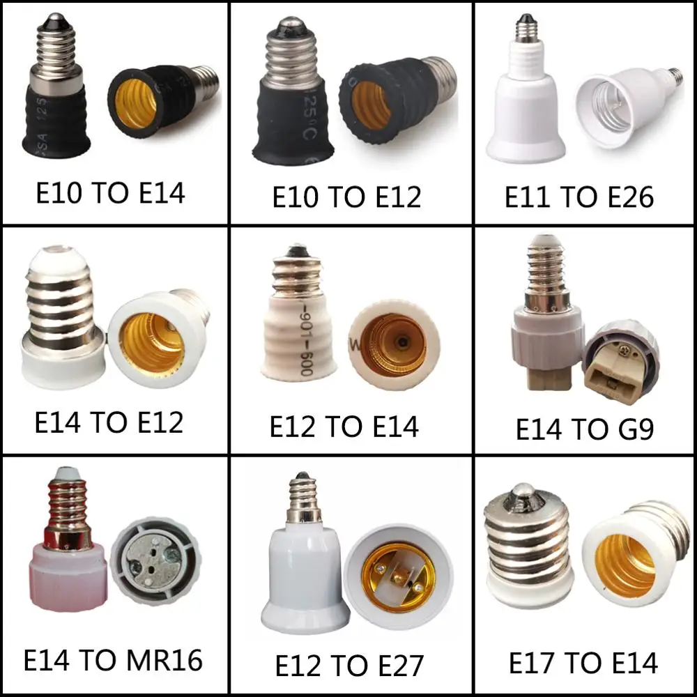 E12 E14 LED-Lampe Lampe Halter Lampe Adapter Buchse Adapter Konverter