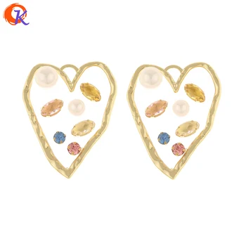 

Cordial Design 31*39MM 30Pcs Jewelry Accessories/Rhinestone Charms/Imitation Pearl/Hand Made/Earring Findings/DIY Pendant