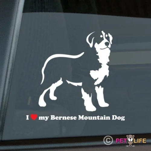 I Love My Bernese Mountain Dog Sticker Die Cut Vinyl - berner автомобильные наклейки | Автомобили и