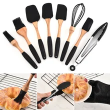 Горячая силиконовая Антипригарная посуда для приготовления пищи, набор инструментов, термостойкая ложка, лопатка, венчики для яиц, кухонные аксессуары L9