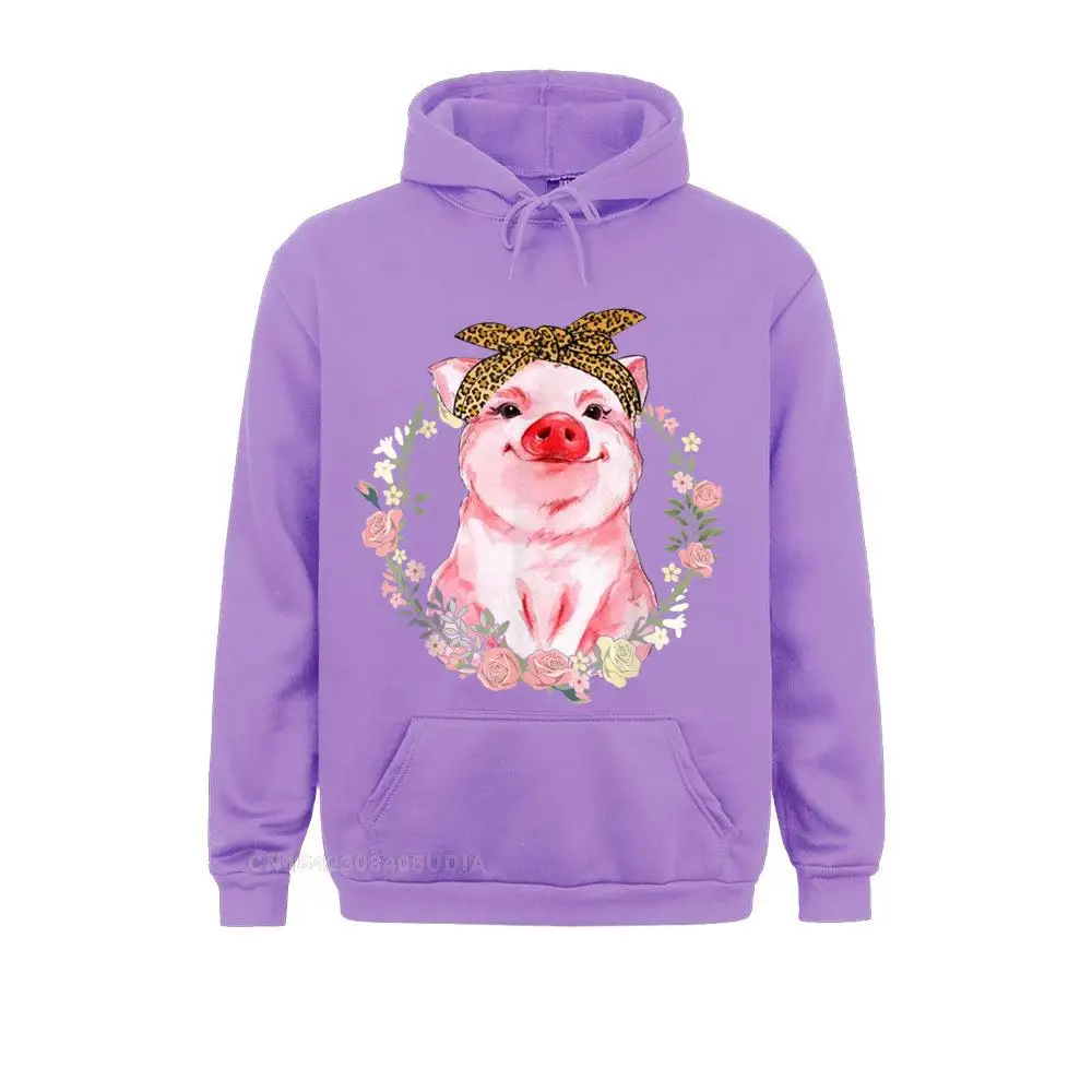 Pig Bandana Cute Love - Funny Animal Piggy T-Shirt__B7104 Prevalent Simple Style Sweatshirts  Long Sleeve Hoodies for Men Hoods Summer Pig Bandana Cute Love - Funny Animal Piggy T-Shirt__B7104purple