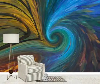 

[Self-Adhesive] 3D Colorful Swirl WG128 Wall Paper mural Wall Print Decal Wall Murals Belly