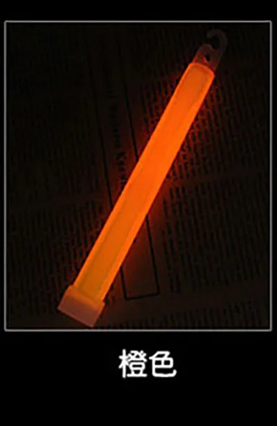 5 шт., 6 дюймов, многоцветная светящаяся палочка, химический светильник, палочка для кемпинга, аварийное украшение, вечерние, для клубов, новые поставки, химические флюоресцентные - Цвет: Orange