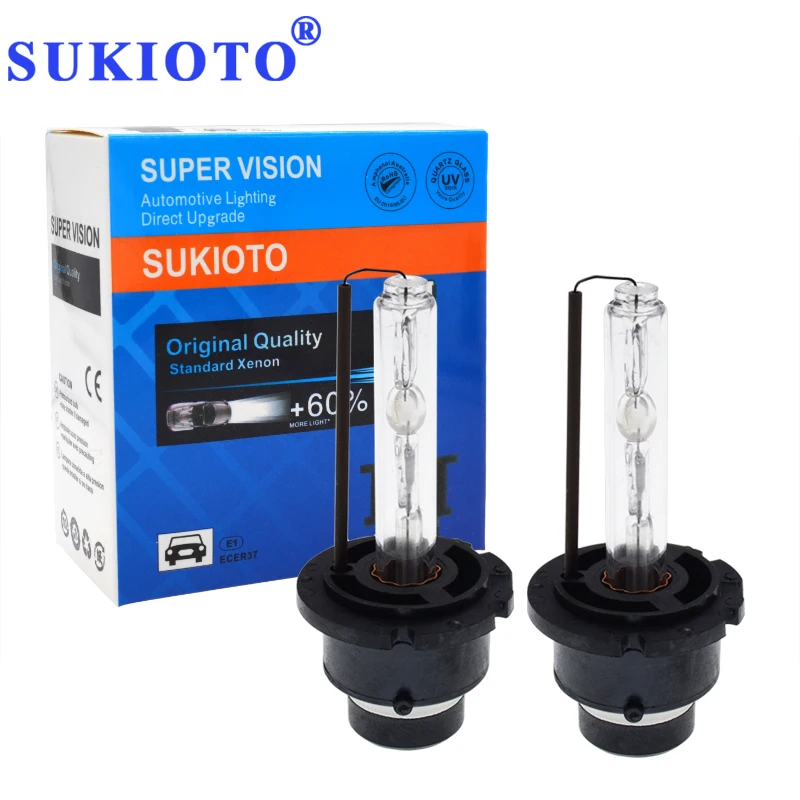 SUKIOTO Original D2S D2R D2 Xenon HID Car Headlight Bulb 35W55W D2S Xenon Lamps 6000K 3000K 4300K 5000K 8000K 10000K 12000K (2)