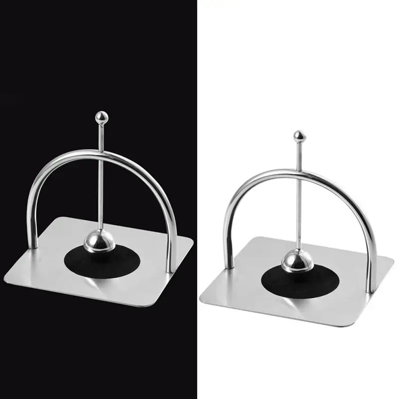 1PC Stainless Steel Flat Napkin Holder Household Simple Tissue Countertop Stand With Pressure Bar For Kitchen Bedroom