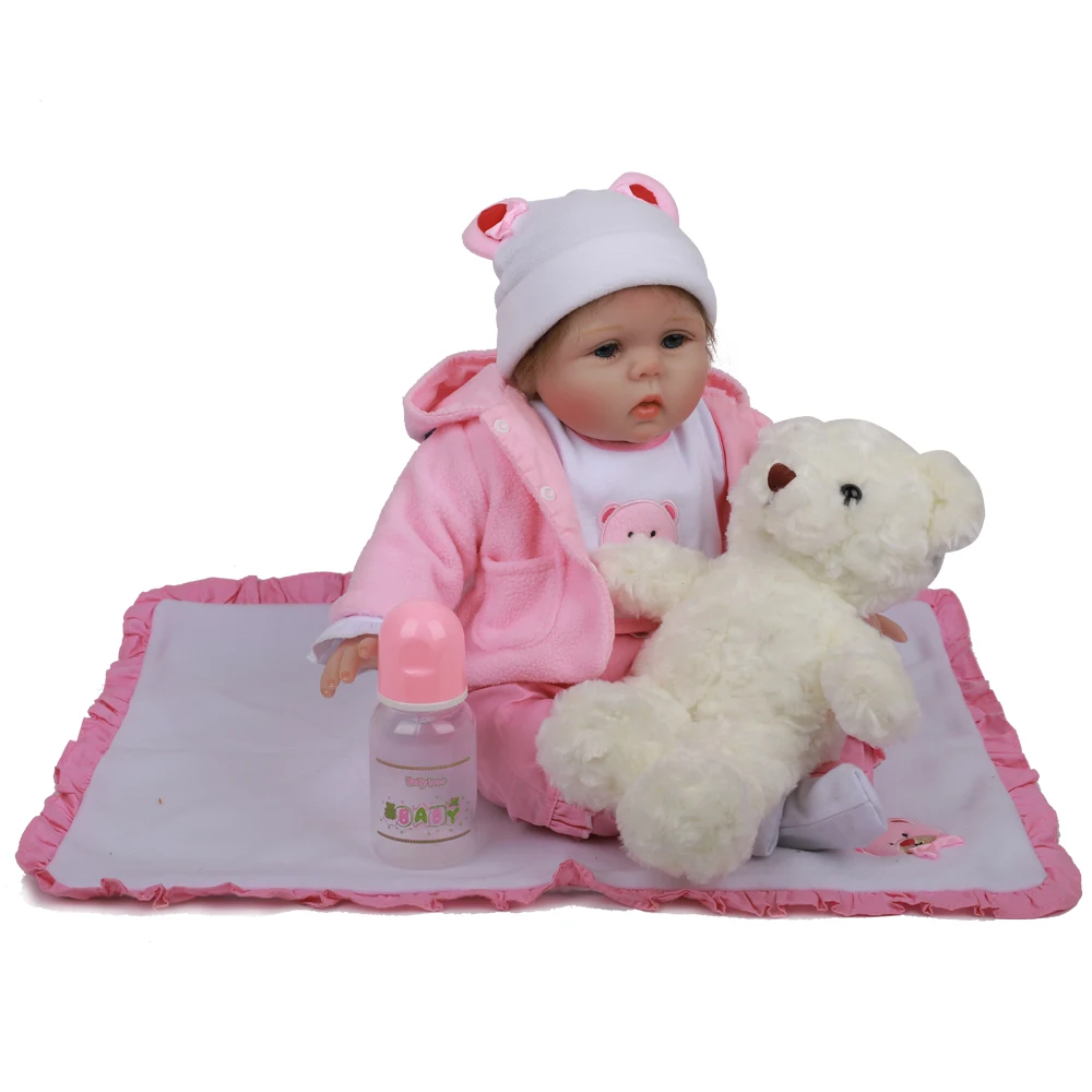 1" 45 см реалистичные силиконовые куклы Reborn Boneca, милые куклы Reborn Bebe, тканевые куклы Menina, детские куклы на день рождения, рождественский подарок