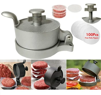 

Hamburger Meat Press Tool Burger Maker Beef Mold With 100Pcs Oil Patty Paper For DIY Hamburger Yourself