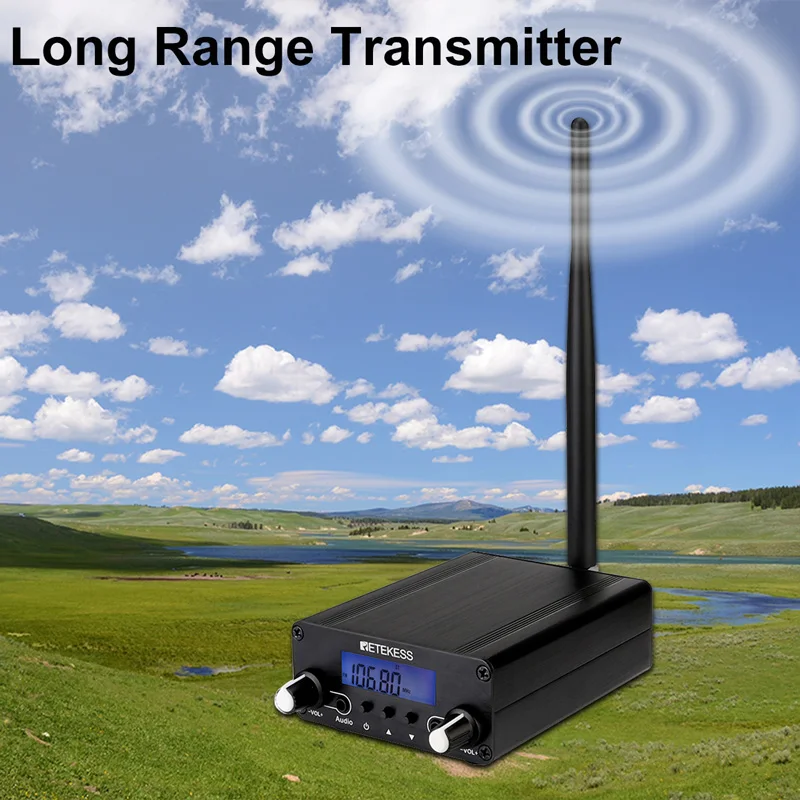 Retekess TR508 For Drive-in Church FM Transmitter Wireless Broadcast Stereo Station Long Range Transmitter Drive-in CinemasRetekess TR508 For Drive-in Church FM Transmitter Wireless Broadcast Stereo Station Long Range Transmitter Drive-in Cinemas