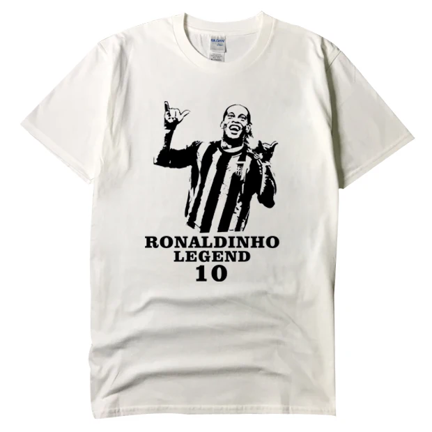 6 Новинка, ronaldinho 10, модная футболка с рисунком легенды, хлопковая Футболка с круглым вырезом и короткими рукавами для бразильских фанатов, подарок - Цвет: 6
