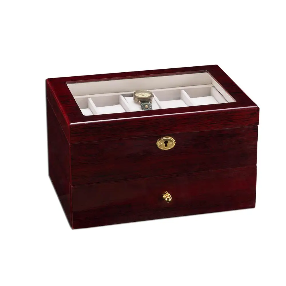 

Часы Дисплей Чехол шкаф для хранения драгоценностей Организатор 20 слотов деревянные Стекло лучшие подарки Съемный плюшевые подушки [свяжитесь с нами-сток]