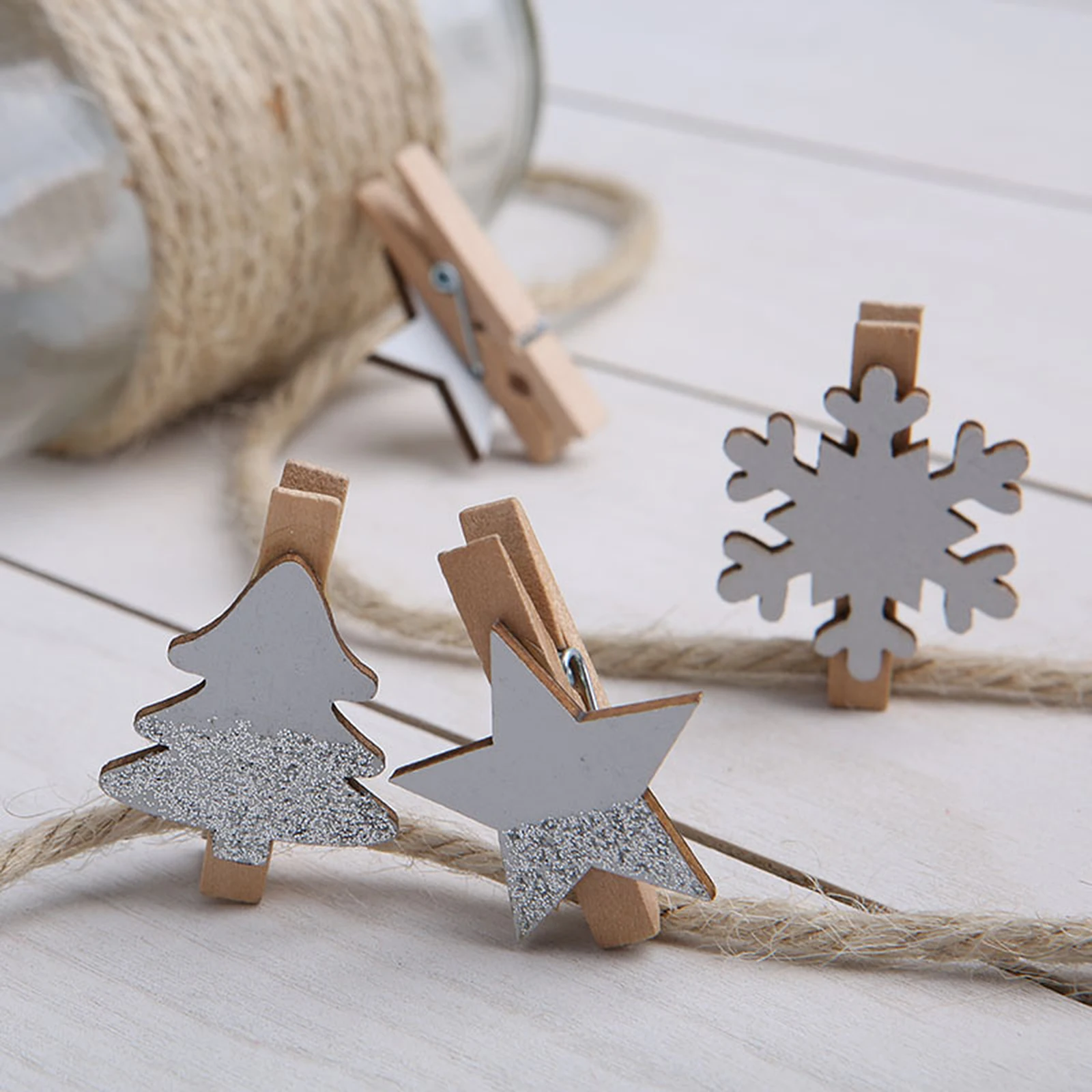 12PCS Wood Clip Note Drying High Quality Decorative Wooden Household Home Decoration Tools Accessories Photo | Дом и сад