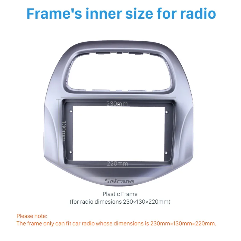 Seicane Double Din 9 дюймов для Daewoo Matiz/Chevrolet Spark/Baic/Beat фасции рамка Даш монтажный комплект отделка панели