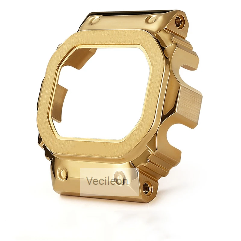 Gold 316 Нержавеющая сталь часы рамка для GX56BB GXW-56 металлический ремешок ободок Нержавеющая сталь инструменты чехол рамки 4 цвета - Цвет ремешка: Gold