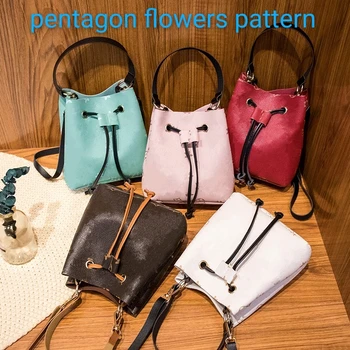 

Pentagon Flower Women Mini Tote Bags Luxury Designer style Handbag Small Purses Classic Ladies 2020 PU Shoulder Bag Wholesale