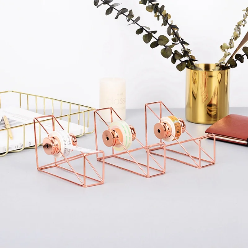 

Fashion Rose Gold Tape Racks Nordic ins Tape Cutting Machine Office Supplies Storage Holders Household Storage