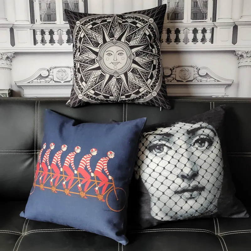 

New Dropshipping Pillow case Italian Fornasetti Series for Art Bedroom A Living Room Home Hall Decorative Cushion Pillow Cover