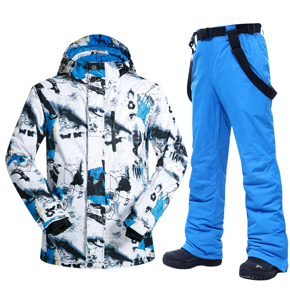 Ski Suit Men Winter New Outdoor Windproof Waterproof Thermal Snow Jacket And Pants Clothes Skiing And Snowboarding Suits Brands