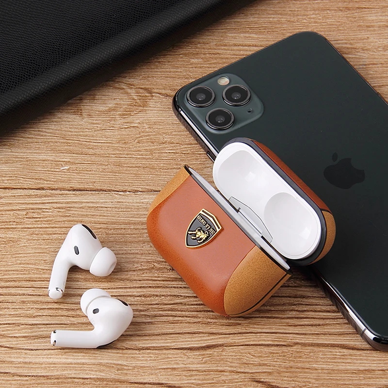 Роскошный кожаный чехол для Apple Airpods Pro противоударный чехол для Airpods Pro 3 2 1 чехол для Apple Air pods 3 Pro защитный чехол