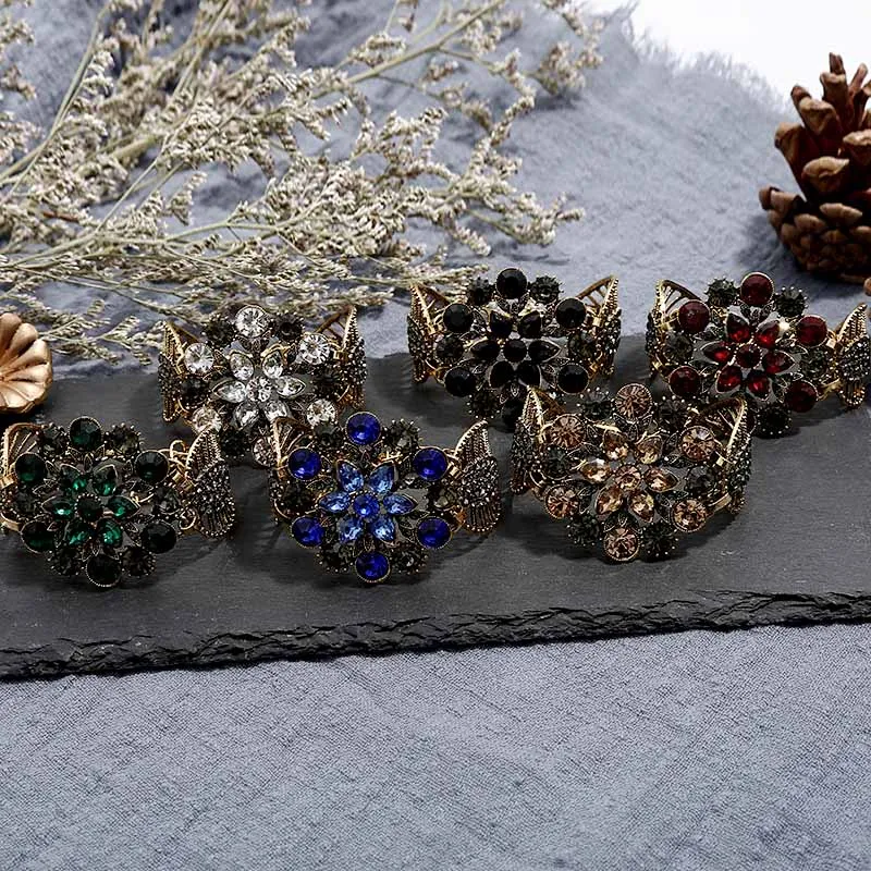 Crazy Feng, очаровательный индийский женский браслет, античное золото, цвет красный, синий, CZ, кристалл, Богемия, этническое, свадебное, винтажное ювелирное изделие