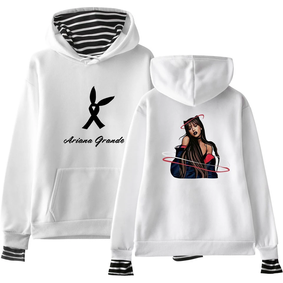 Ariana Grande толстовки KPOP хлопковые водолазки негабаритный свитер с капюшоном для женщин Ariana Grande толстовки moletom для женщин