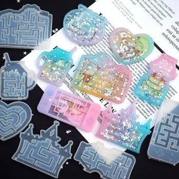 

Shake the maze Water Injection Hollow quicksand molds for DIY Jewelry Making Mould