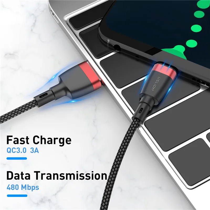 USB Type C Cable For Samsung S23 S22 S21 Xiaomi Redmi note 11 3A Fast Charging
