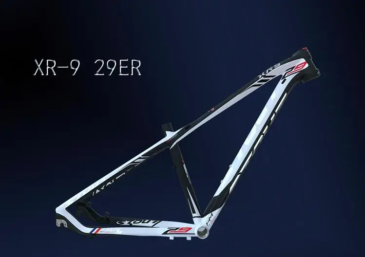 29x17 white STOUT MTB 26/27. 5 дюймов Warcraft XR-9 сплав скандиума ультра легкая внутренняя линия горный велосипед рама пересеченной страны - Цвет: 29x17 white