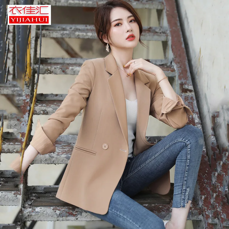 

Business Versatile Online Celebrity Small Suit Coat 2019 Autumn New Style Women's Korean-style Blazer Casual Elegant Formal Wear