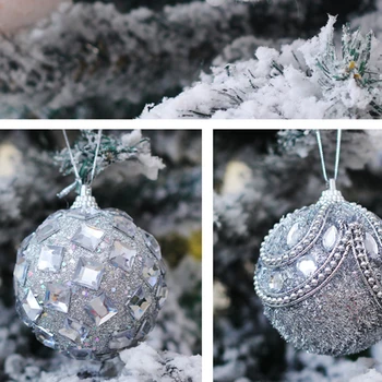 

5Pcs Christmas Foam Balls Bubble Balls Decorated Christmas Tree Ornament Balls for Holidays Banquet Christmas Tree