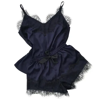 

2020 New pyjamas for women Sexy High Quality Satin Silk Lace Pajamas Lingerie Women Underwear Sleepwear Satin пижама женская